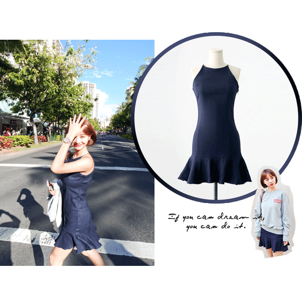 Denim On #11 - Halter Denim Dress