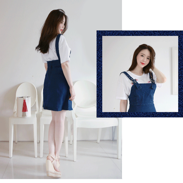 Denim On #12 - Casual Denim Suspender Dress