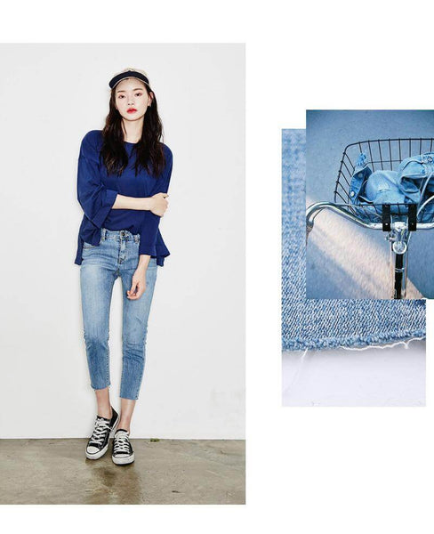 Denim On #20 - Capri Washed Denim Pants