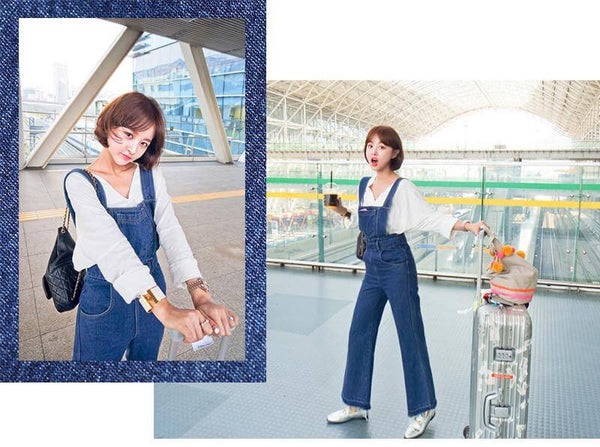 Denim On #4 - Wide Legs Denim Suspender